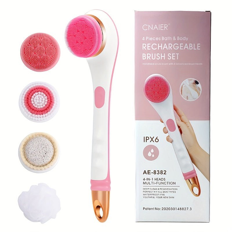 Automatic Massage Bath Brush Long Handle Waterproof Multi-functional Mud Bath Brush - INICOKHOME