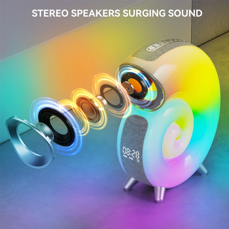 Conch Smart RGB Atmosphere Light Bluetooth Speaker Alarm Clock Wake-up Lamp White Noise Machine For Sleeping Baby APP Control - INICOKHOME