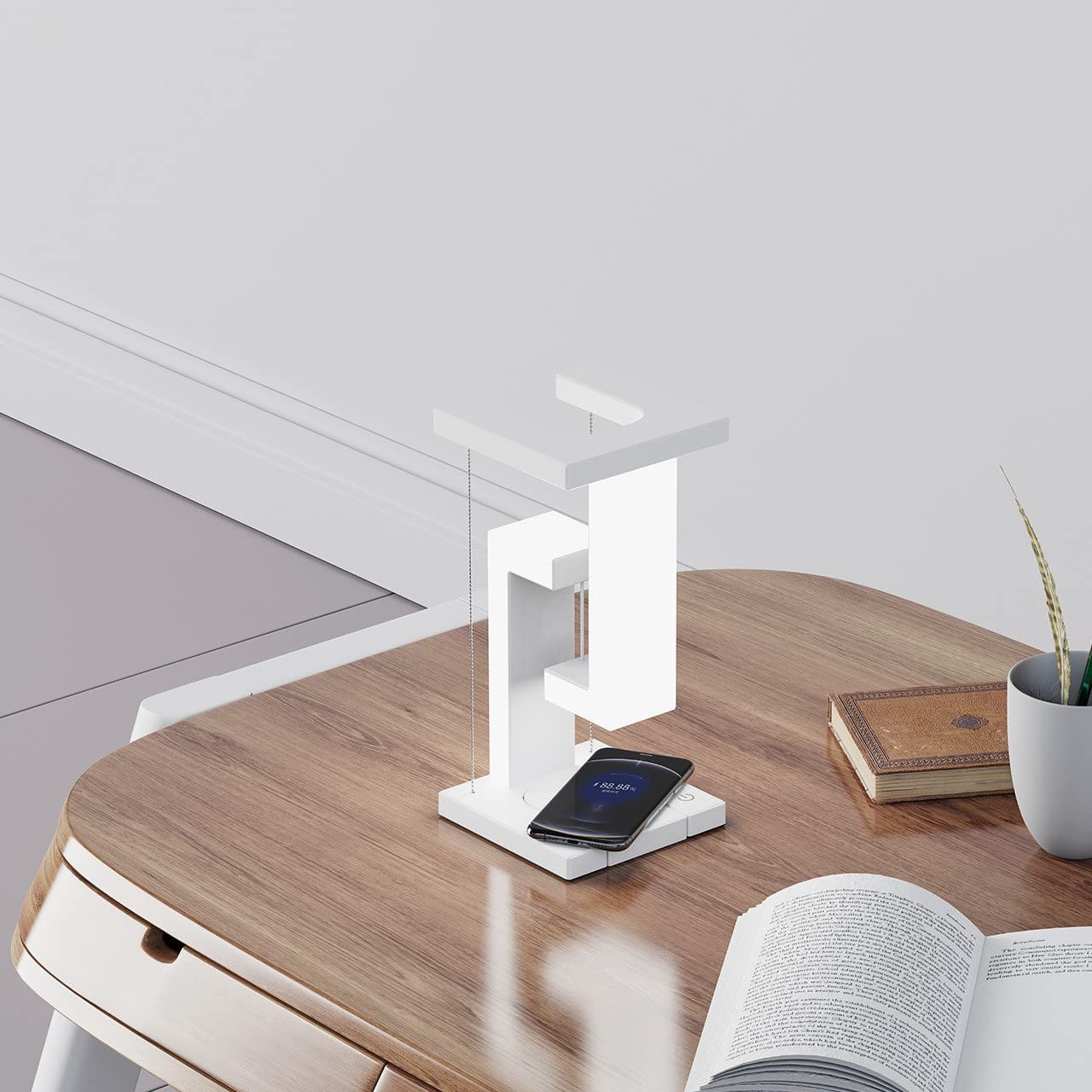 Creative Smartphone Wireless Charging Suspension Table Lamp Balance Lamp Floating For Home Bedroom - INICOKHOME