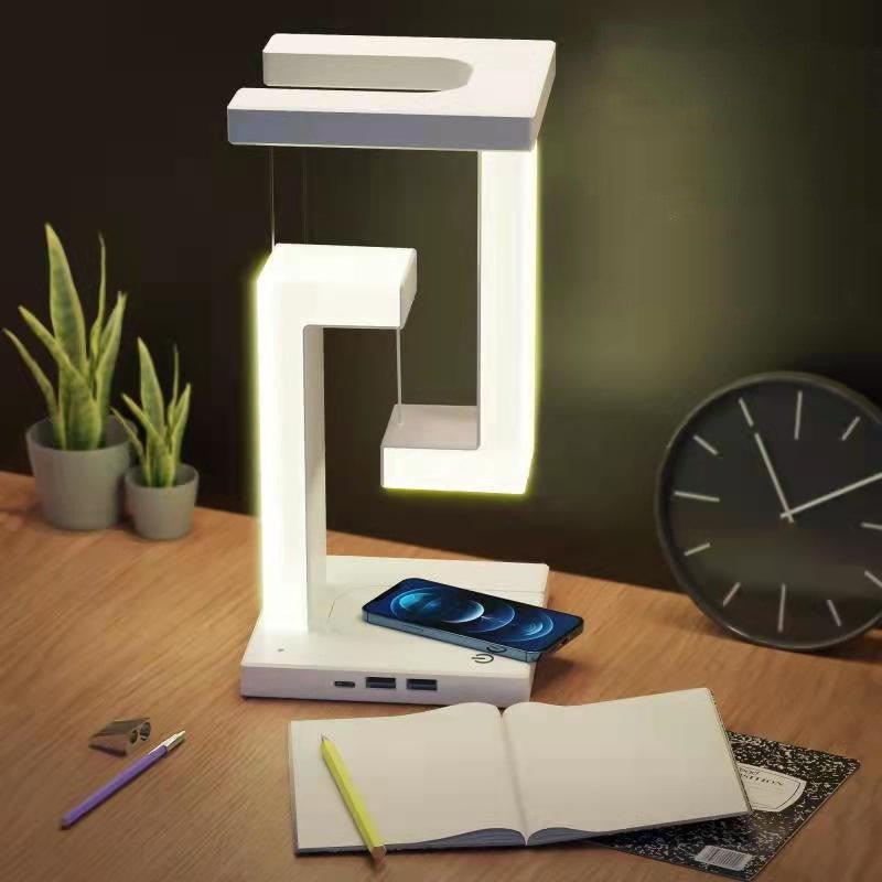 Creative Smartphone Wireless Charging Suspension Table Lamp Balance Lamp Floating For Home Bedroom - INICOKHOME