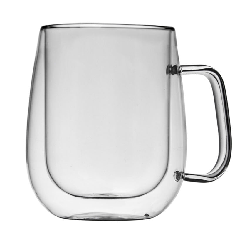 Double-layer High Borosilicate Glass Water Cup Heat-resistant Belt Handle - INICOKHOME