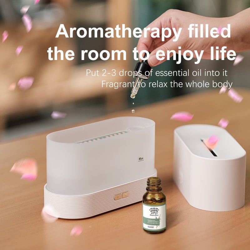 Drop Shipping Factory Direct Sale Fire Flame Humidifier Aroma Diffuser 2022 Air Essential Oil Ultrasonic Humidifier - INICOKHOME