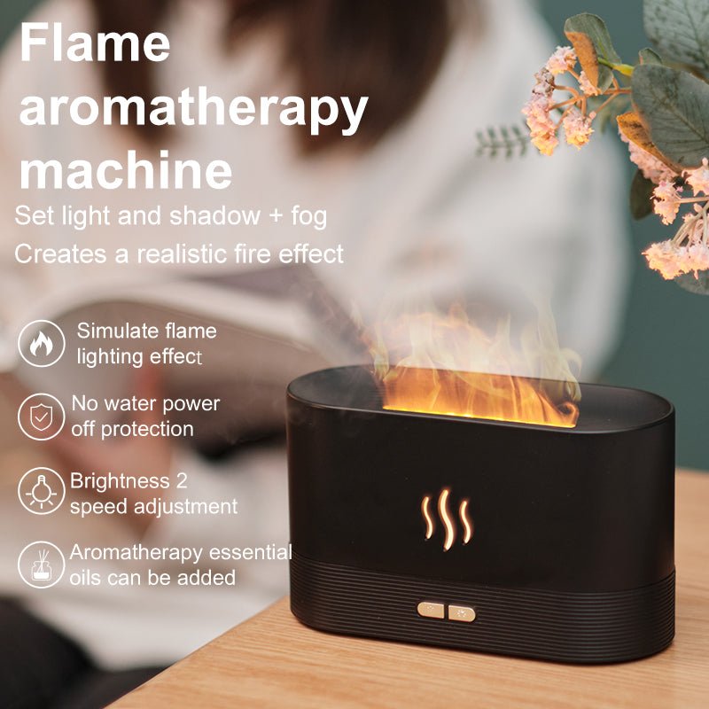 Drop Shipping Factory Direct Sale Fire Flame Humidifier Aroma Diffuser 2022 Air Essential Oil Ultrasonic Humidifier - INICOKHOME