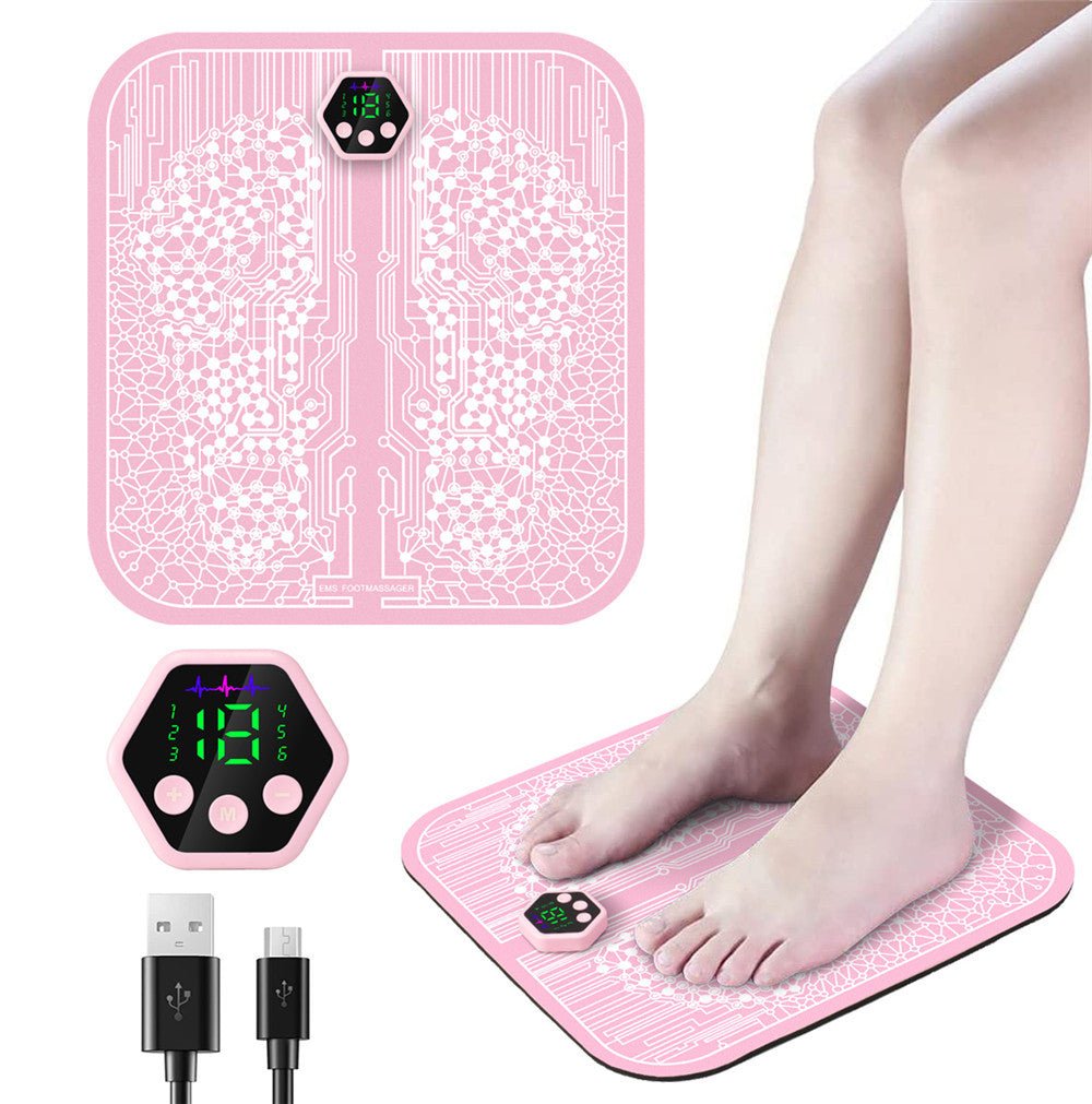 EMS Foot Pad Pulse Physiotherapy Micro Current Foot Massage Device - INICOKHOME