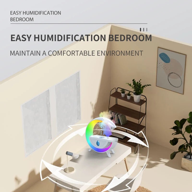 RGB Night Light Water Droplet Sprayer Anti-Gravity Air Humidifier 350ml Creative Home Office Mist Maker Diffuser Christmas Gift - INICOKHOME