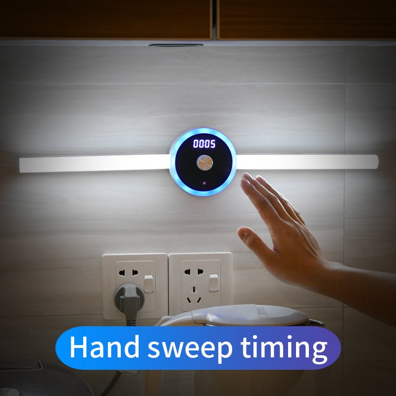 Smart Cabinet Light Clock Timing Sensor Light Removable LED Wardrobe Light Manual Sweep Switch Light - INICOKHOME