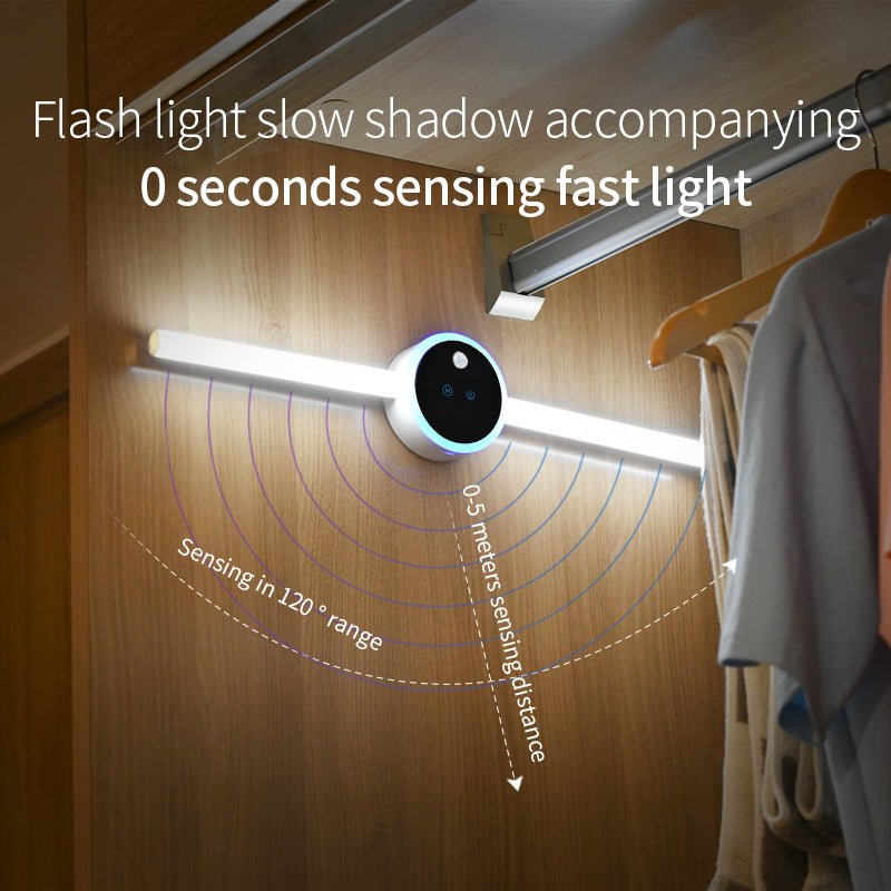 Smart Cabinet Light Clock Timing Sensor Light Removable LED Wardrobe Light Manual Sweep Switch Light - INICOKHOME