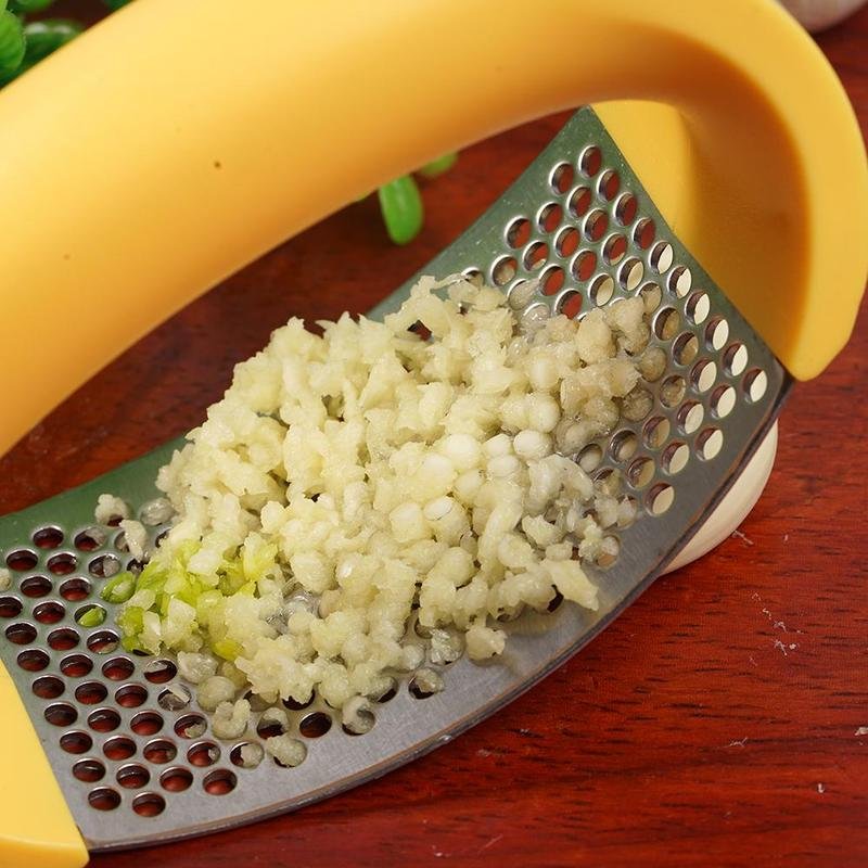 Stainless Steel Garlic Masher Garlic Press Household Manual Curve Fruit Vegetable Tools Kitchen Gadgets - INICOKHOME